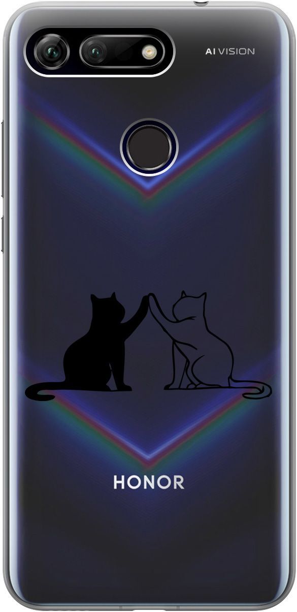 Силиконовый чехол на Honor View 20 (V20) с 3D принтом "Cats" прозрачный, Прозрачный;черный, 5234
Силиконовый чехол на Honor View 20 (V20) с 3D принтом "Cats" прозрачный, Прозрачный;черный, 5234