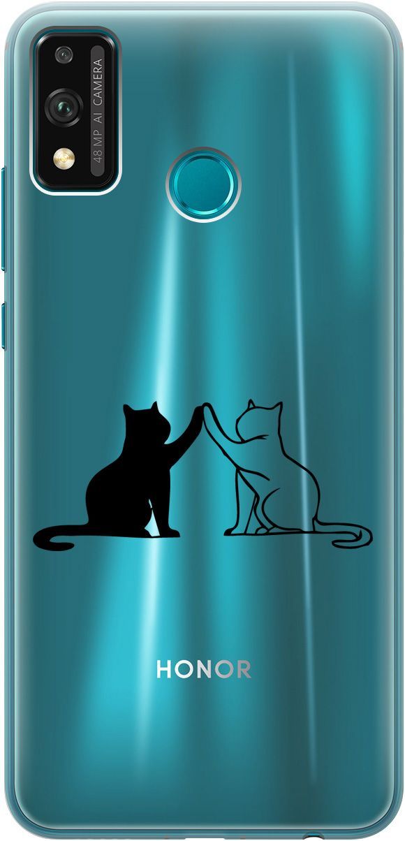 Силиконовый чехол на Honor 9X Lite с 3D принтом "Cats" прозрачный, Прозрачный;черный, 5231
Силиконовый чехол на Honor 9X Lite с 3D принтом "Cats" прозрачный, Прозрачный;черный, 5231