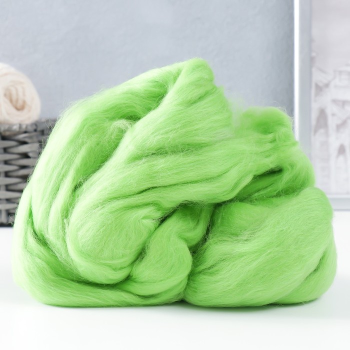 Шерсть для валяния 100% полутонкая шерсть 50 гр (026 салат), Шерсть для валяния "100% полутонкая"
Шерсть для валяния 100% полутонкая шерсть 50 гр (026 салат), Шерсть для валяния "100% полутонкая"