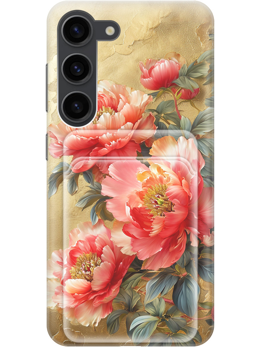 Силиконовый чехол на Samsung Galaxy S23 с принтом "Винтажные пионы" с карманом для карты, Прозрачный;зеленый;золотистый;красный, 767959523
Силиконовый чехол на Samsung Galaxy S23 с принтом "Винтажные пионы" с карманом для карты, Прозрачный;зеленый;золотистый;красный, 767959523