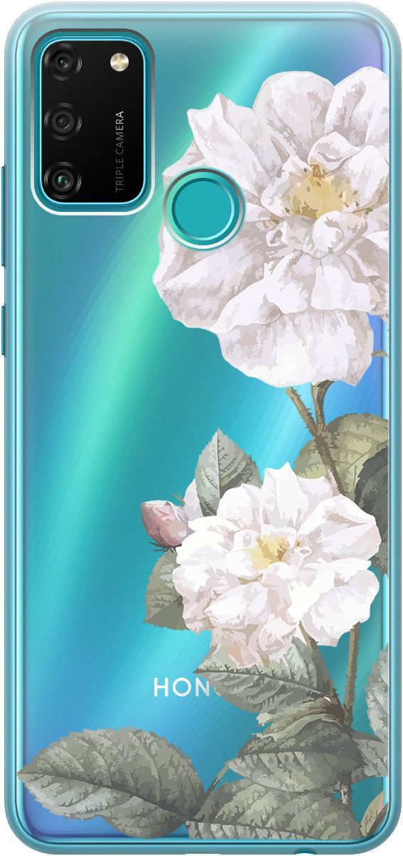 Силиконовый чехол на Honor 9A с 3D принтом "White Rose" прозрачный, Прозрачный;черный, 5228
Силиконовый чехол на Honor 9A с 3D принтом "White Rose" прозрачный, Прозрачный;черный, 5228