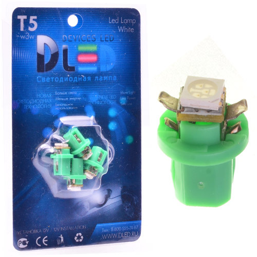 Светодиодная автомобильная лампа T5 - B8.5D - 1 SMD 5050 (1 шт-лампа.), T5 - B8.5D - 1 SMD 5050
Светодиодная автомобильная лампа T5 - B8.5D - 1 SMD 5050 (1 шт-лампа.), T5 - B8.5D - 1 SMD 5050