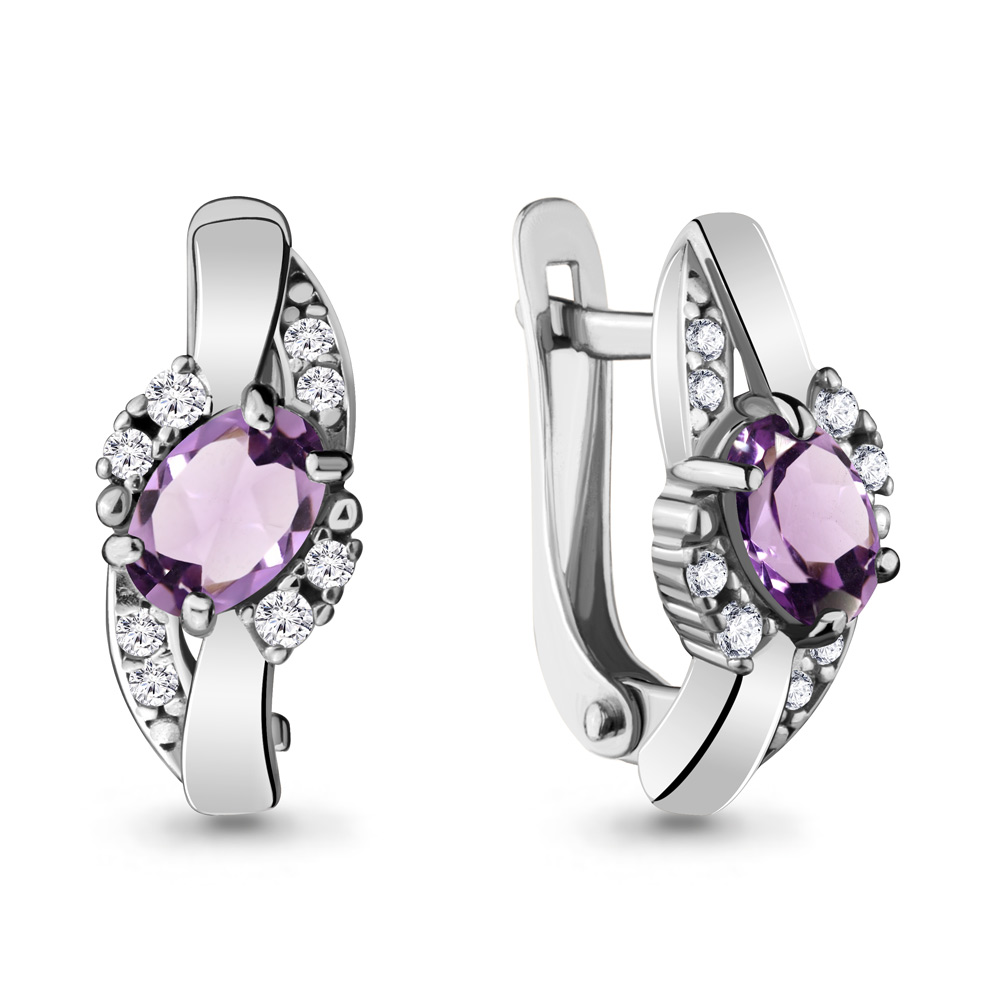 Серьги из серебра с аметистом\фианитом Aquamarine Aquamarine 4723404А_925_р, 4723404А_925_р
Серьги из серебра с аметистом\фианитом Aquamarine Aquamarine 4723404А_925_р, 4723404А_925_р