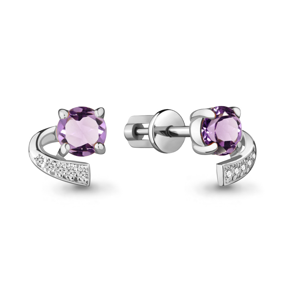 Серьги из серебра с аметистом\фианитом Aquamarine Aquamarine 4717904А_925_р, 4717904А_925_р
Серьги из серебра с аметистом\фианитом Aquamarine Aquamarine 4717904А_925_р, 4717904А_925_р