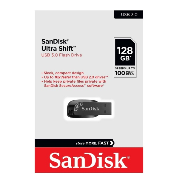 Флешка SanDisk 128Gb Ultra Shift USB 3.0 (SDCZ410-128G-G46) 128 ГБ Black, 128Gb Ultra Shift USB 3.0 (SDCZ410-128G-G46)
Флешка SanDisk 128Gb Ultra Shift USB 3.0 (SDCZ410-128G-G46) 128 ГБ Black, 128Gb Ultra Shift USB 3.0 (SDCZ410-128G-G46)