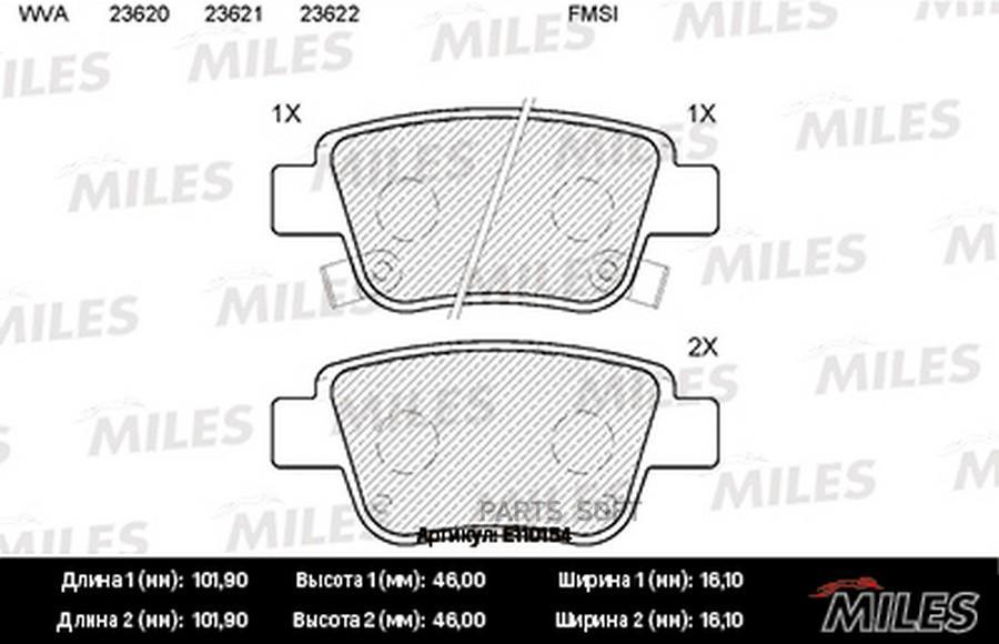 Колодки тормозные задние (без датчика) (Смесь Semi-Metallic) TOYOTA AVENSIS MILES E110154
Колодки тормозные задние (без датчика) (Смесь Semi-Metallic) TOYOTA AVENSIS MILES E110154