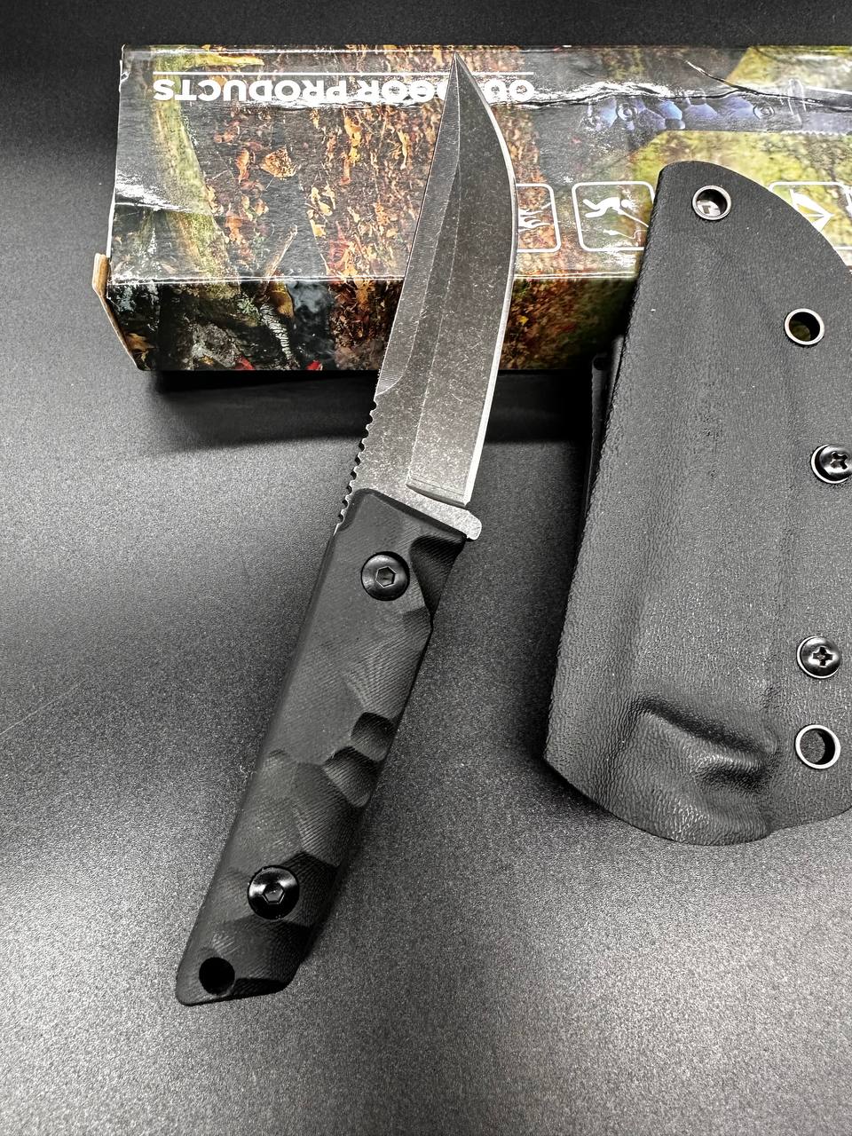 Нож туристический для кемпинга отдыха на природе черный 100 мм, прямой
Нож туристический для кемпинга отдыха на природе черный 100 мм, прямой