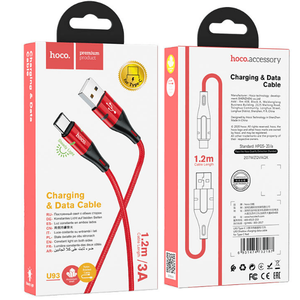 Кабель Hoco U93 USB Type-C светящийся 1M красный (IS002510), Кабель HOCO U93 USB Type-C светящийся 1M красный (IS002510)
Кабель Hoco U93 USB Type-C светящийся 1M красный (IS002510), Кабель HOCO U93 USB Type-C светящийся 1M красный (IS002510)