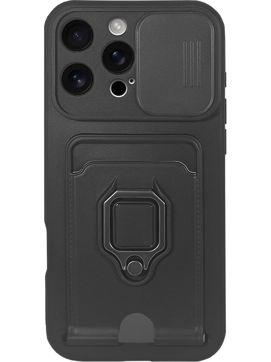 Противоударный чехол на Apple iPhone 16 Pro Max с защитой камеры и карманом черный, 785198313
Противоударный чехол на Apple iPhone 16 Pro Max с защитой камеры и карманом черный, 785198313