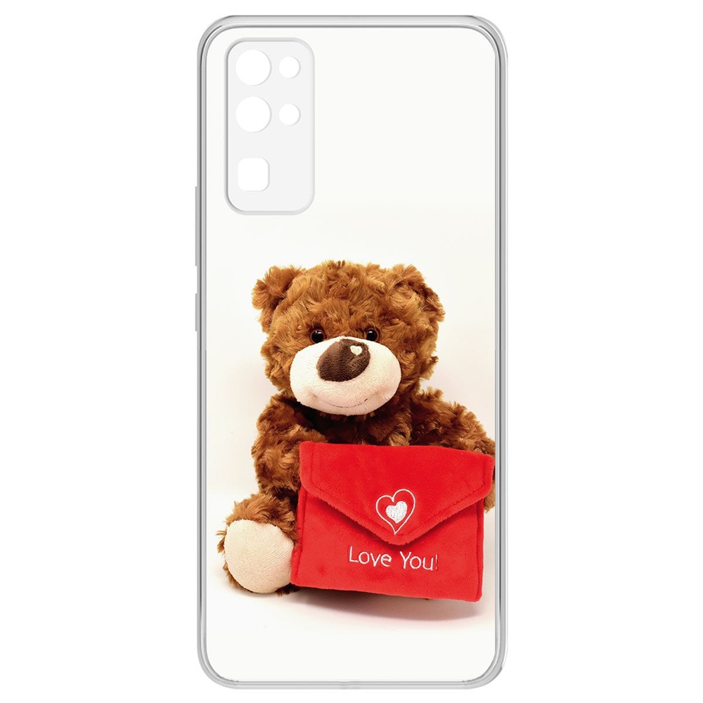 фото Чехол-накладка krutoff clear case медвежонок тебя любит для honor 30