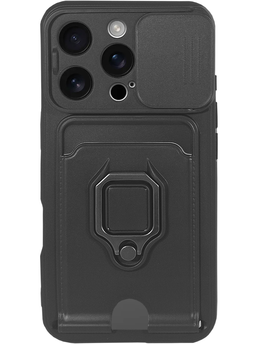 Противоударный чехол на Apple iPhone 16 Pro с защитой камеры и карманом черный, 785197713
Противоударный чехол на Apple iPhone 16 Pro с защитой камеры и карманом черный, 785197713