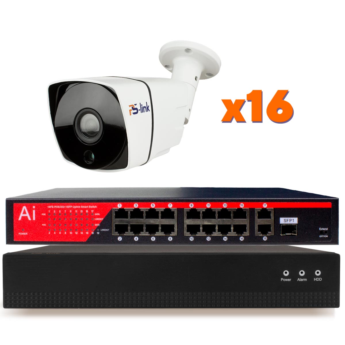 Комплект видеонаблюдения IP 5Мп Ps-Link KIT-C516IP-POE 16 камер для улицы, Белый, KIT-C516IP-POE
Комплект видеонаблюдения IP 5Мп Ps-Link KIT-C516IP-POE 16 камер для улицы, Белый, KIT-C516IP-POE