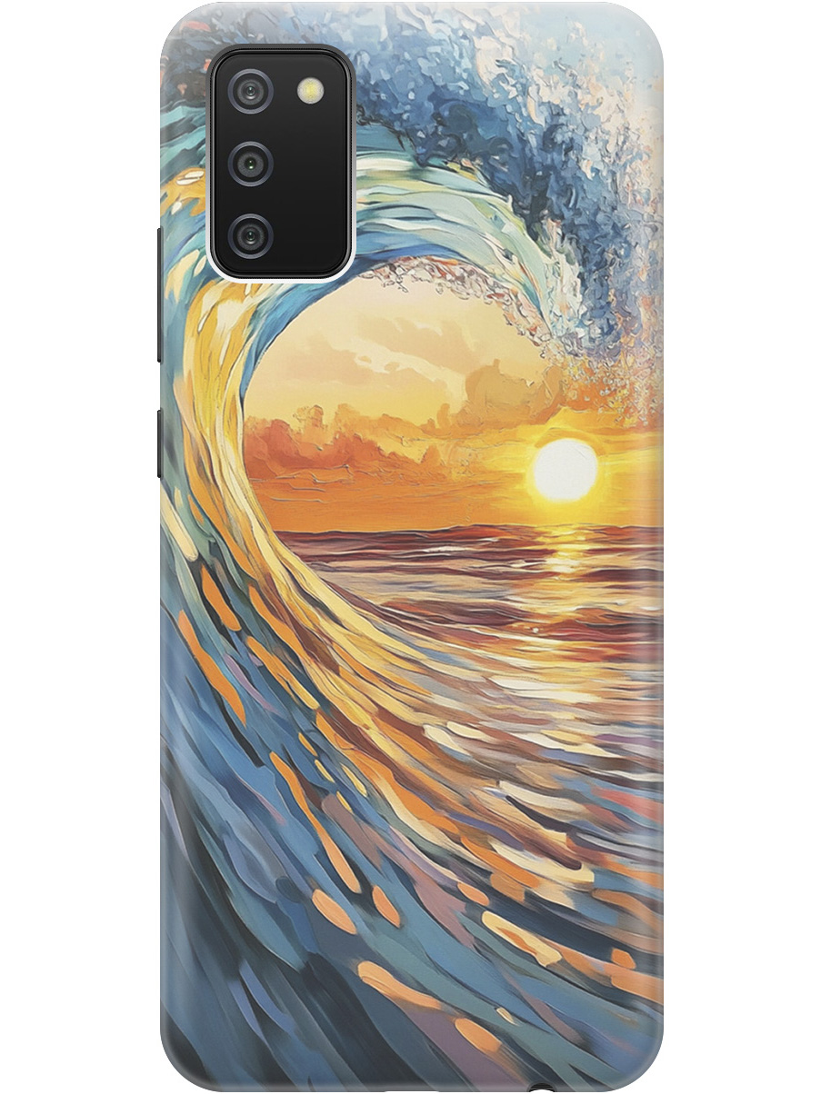 Силиконовый чехол на Samsung Galaxy A02s с принтом "Волна и закат", Прозрачный;желтый;синий, 723602941
Силиконовый чехол на Samsung Galaxy A02s с принтом "Волна и закат", Прозрачный;желтый;синий, 723602941