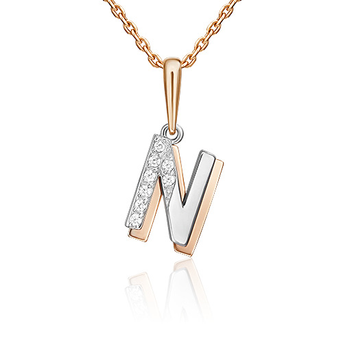 Кулон из красного золота/белого золота PLATINA jewelry 03-3419-N-401-1111, фианит, 03-3419-N-401-1111
Кулон из красного золота/белого золота PLATINA jewelry 03-3419-N-401-1111, фианит, 03-3419-N-401-1111