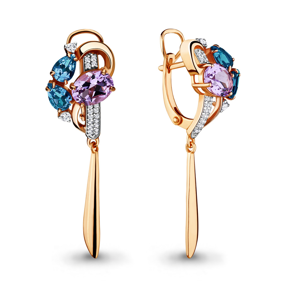 Серьги из серебра с аметистом\топазом\фианитом Aquamarine Aquamarine 4708832А_925_з, 4708832А_925_з
Серьги из серебра с аметистом\топазом\фианитом Aquamarine Aquamarine 4708832А_925_з, 4708832А_925_з