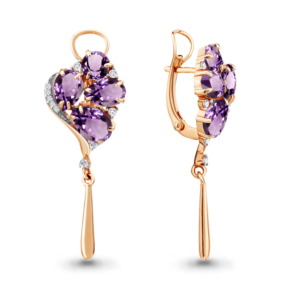 Серьги из серебра с аметистом\фианитом Aquamarine Aquamarine 4707004А_925_з, 4707004А_925_з
Серьги из серебра с аметистом\фианитом Aquamarine Aquamarine 4707004А_925_з, 4707004А_925_з