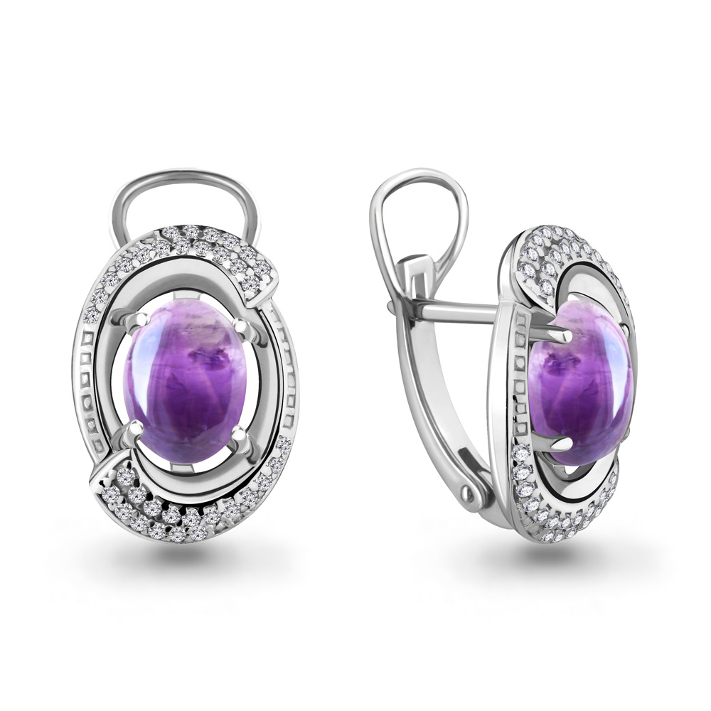 Серьги из серебра с аметистом\фианитом Aquamarine Aquamarine 4701104А_925_р, 4701104А_925_р
Серьги из серебра с аметистом\фианитом Aquamarine Aquamarine 4701104А_925_р, 4701104А_925_р