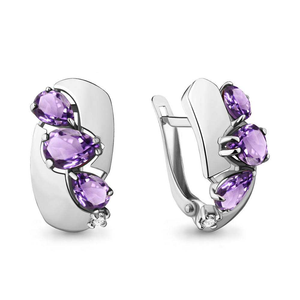 Серьги из серебра с аметистом\фианитом Aquamarine Aquamarine 4490204_925_р, 4490204_925_р
Серьги из серебра с аметистом\фианитом Aquamarine Aquamarine 4490204_925_р, 4490204_925_р