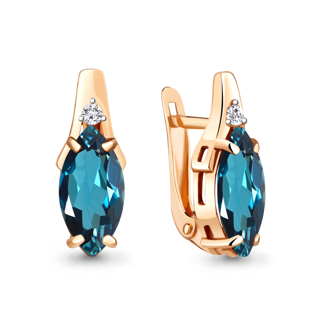 Серьги из красного золота с топазом\фианитом Aquamarine Aquamarine 4468708_585_кз, 4468708_585_кз
Серьги из красного золота с топазом\фианитом Aquamarine Aquamarine 4468708_585_кз, 4468708_585_кз