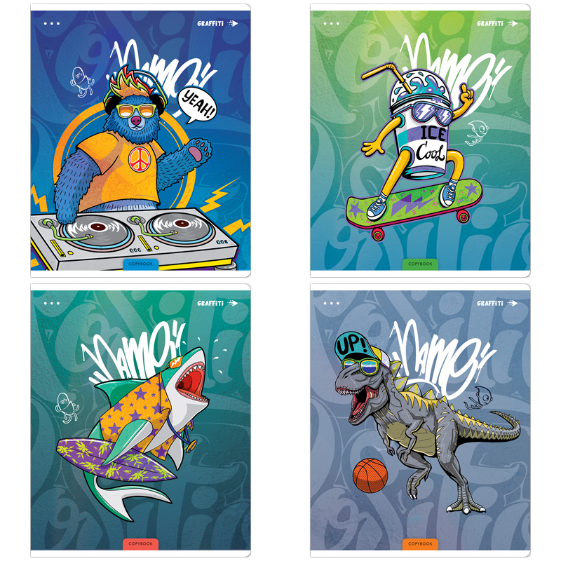 Тетрадь 40л., А5, клетка ArtSpace "Рисунки. Graffiti", эконом (арт. 332705) - 20 шт.
Тетрадь 40л., А5, клетка ArtSpace "Рисунки. Graffiti", эконом (арт. 332705) - 20 шт.