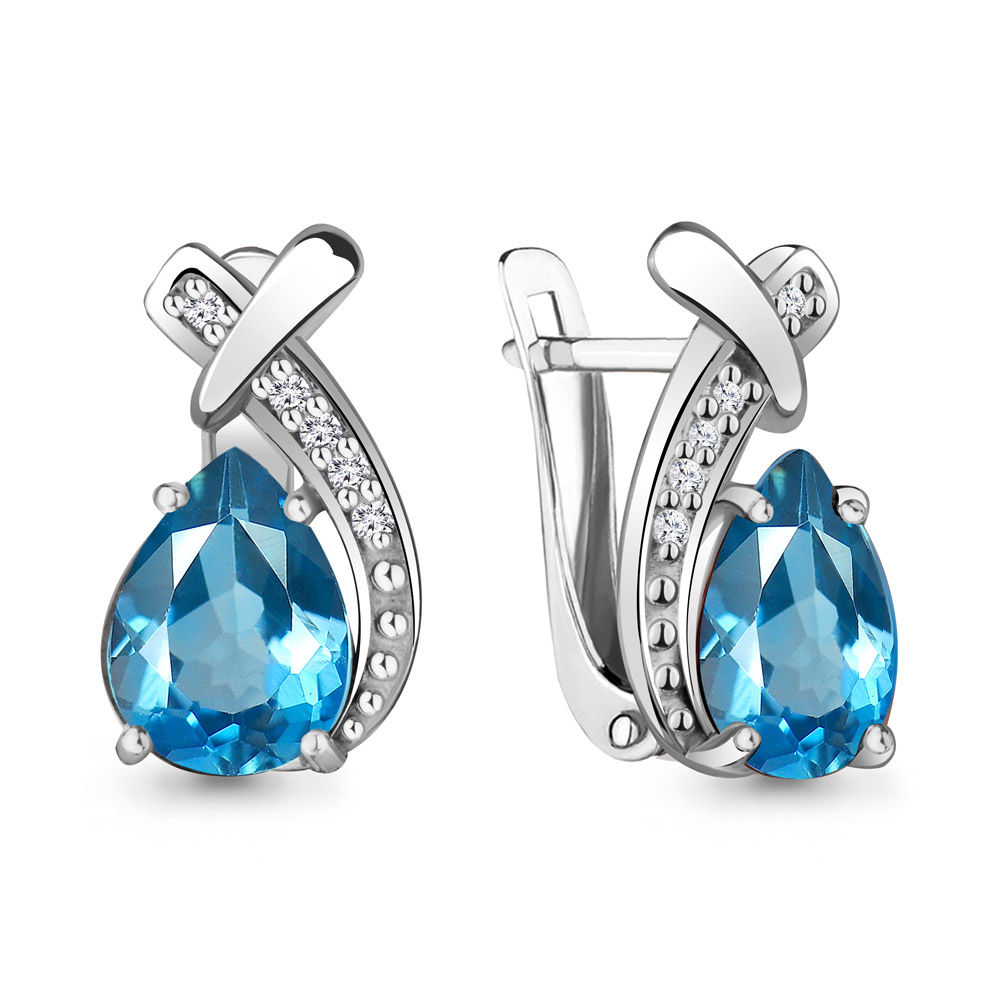 Серьги из серебра с топазом\фианитом Aquamarine Aquamarine 4450005А_925_р, 4450005А_925_р
Серьги из серебра с топазом\фианитом Aquamarine Aquamarine 4450005А_925_р, 4450005А_925_р