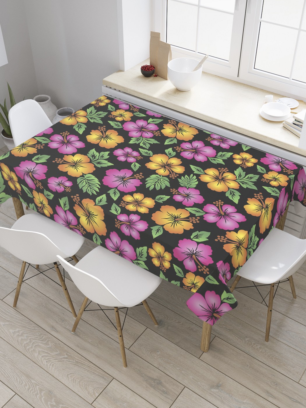 Скатерть прямоугольная JoyArty "Нежные цветы тропиков" из сатена, 180x145 см, Фиолетовый, Нежные цветы тропиков 
Скатерть прямоугольная JoyArty "Нежные цветы тропиков" из сатена, 180x145 см, Фиолетовый, Нежные цветы тропиков