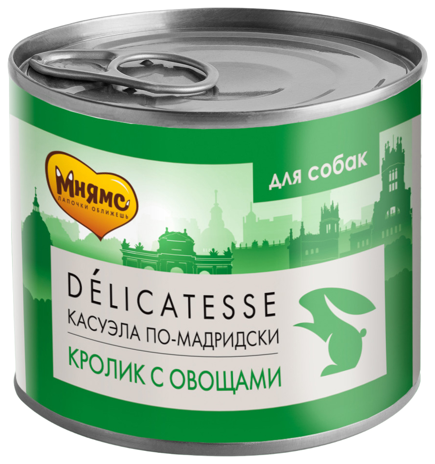 Влажный корм для собак Мнямс Delicatesse Касуэла по-мадридски, кролик, овощи, 200 г, 12 шт
Влажный корм для собак Мнямс Delicatesse Касуэла по-мадридски, кролик, овощи, 200 г, 12 шт