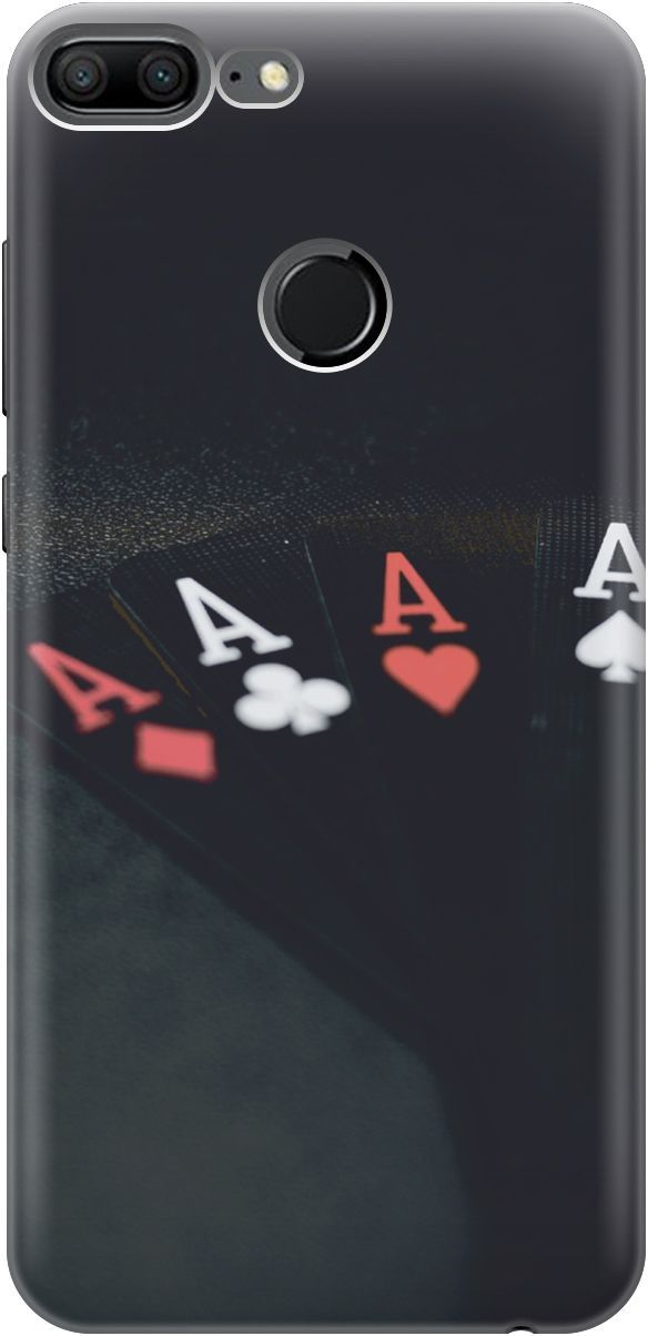 Силиконовый чехол на Honor 9 Lite с эффектом блеска "Флеш-рояль", Черный;белый, 3399
Силиконовый чехол на Honor 9 Lite с эффектом блеска "Флеш-рояль", Черный;белый, 3399