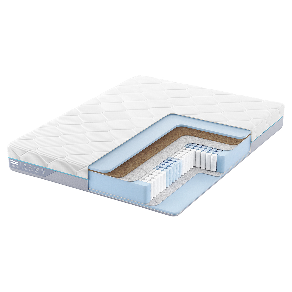 Матрас анатомический Promtex Multipacket Standart Plus 90x190 независимые пружины, Белый, Standart Plus 
Матрас анатомический Promtex Multipacket Standart Plus 90x190 независимые пружины, Белый, Standart Plus