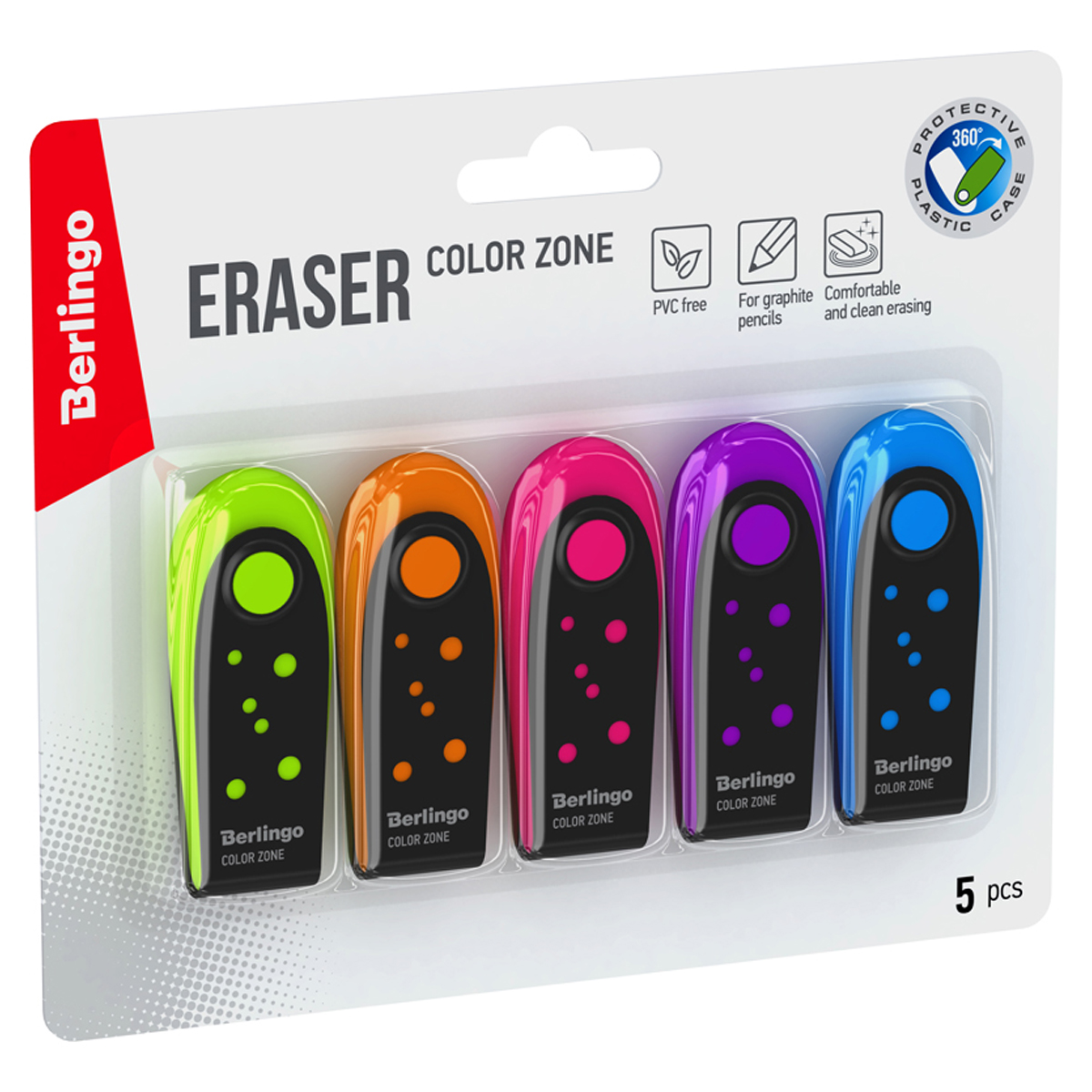 Berlingo Color Zone, 5 шт, термопластичная резина, 60х24х15 мм, в блистере, Разноцветный
Berlingo Color Zone, 5 шт, термопластичная резина, 60х24х15 мм, в блистере, Разноцветный