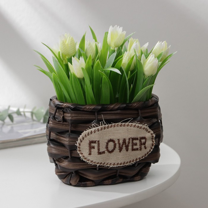 Цветочное кашпо Доляна плетеное flower Р00001513 1 л темно-коричневый 1 шт., плетеное flower
Цветочное кашпо Доляна плетеное flower Р00001513 1 л темно-коричневый 1 шт., плетеное flower