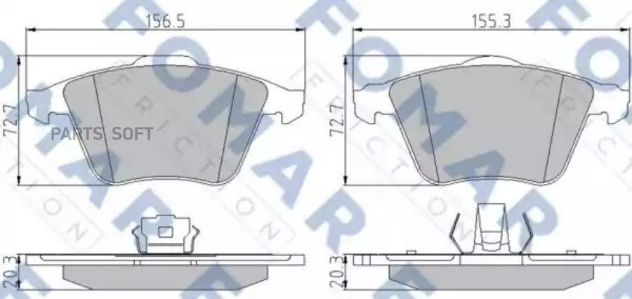 Тормозные колодки FOMAR-FRICTION передние fo849781
Тормозные колодки FOMAR-FRICTION передние fo849781