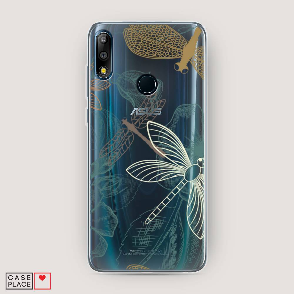 фото Чехол awog "тени стрекоз" для asus zenfone max pro (m2) zb631kl