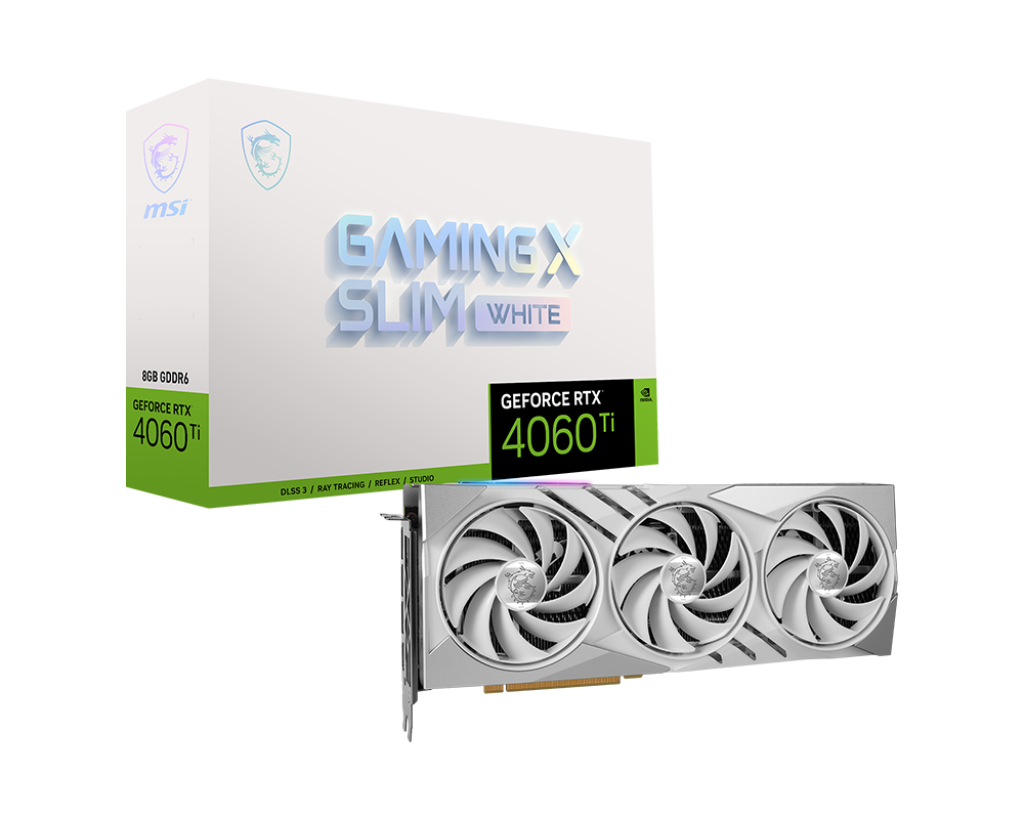 Видеокарта MSI GeForce RTX 4060 Ti GAMING SLIM WHITE 8G, Белый, GeForce RTX 4060 Ti GAMING SLIM
Видеокарта MSI GeForce RTX 4060 Ti GAMING SLIM WHITE 8G, Белый, GeForce RTX 4060 Ti GAMING SLIM