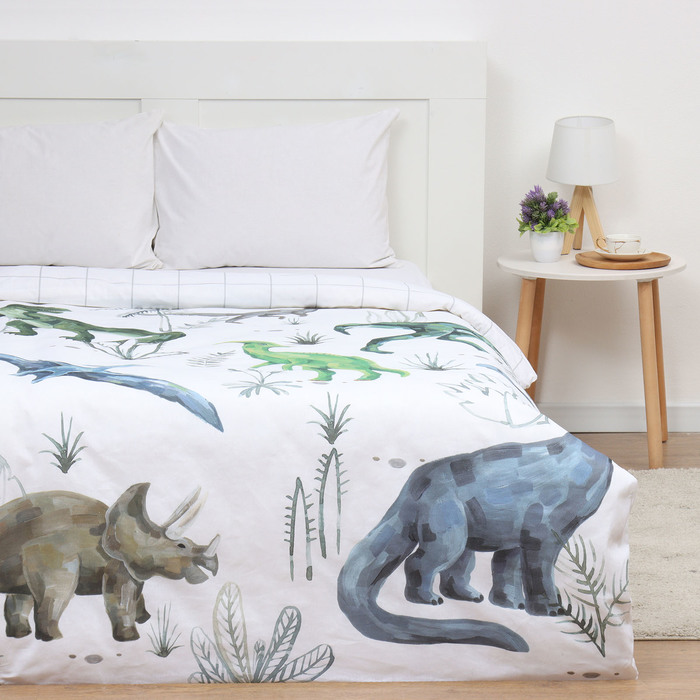 Пододеяльник Этель Just dino, 143x215 см, 100% хлопок, бязь, Белый, T-Rex king
Пододеяльник Этель Just dino, 143x215 см, 100% хлопок, бязь, Белый, T-Rex king