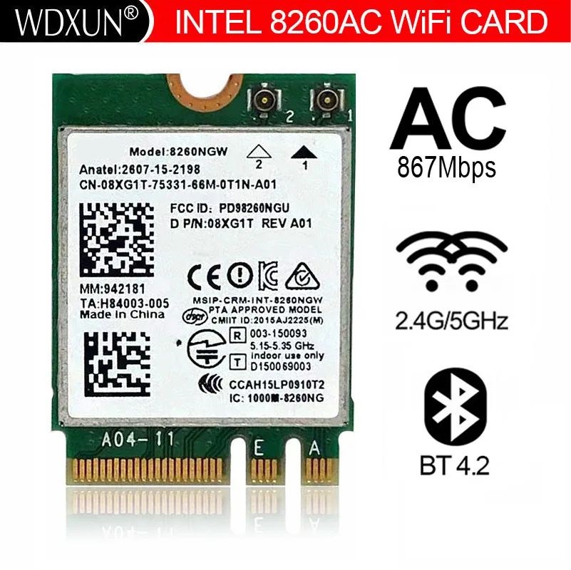 Приемник Wi-Fi NoBrand M.2 802.11a; 802.11b; 802.11g; 802.11n; 802.11ac, Зеленый;белый
Приемник Wi-Fi NoBrand M.2 802.11a; 802.11b; 802.11g; 802.11n; 802.11ac, Зеленый;белый