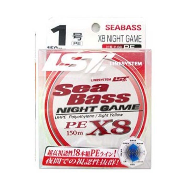 Шнур плетеный Linesystem Sea Bass X8 Night Game #1 (150m), Желтый, Sea Bass X8 Night Game
Шнур плетеный Linesystem Sea Bass X8 Night Game #1 (150m), Желтый, Sea Bass X8 Night Game