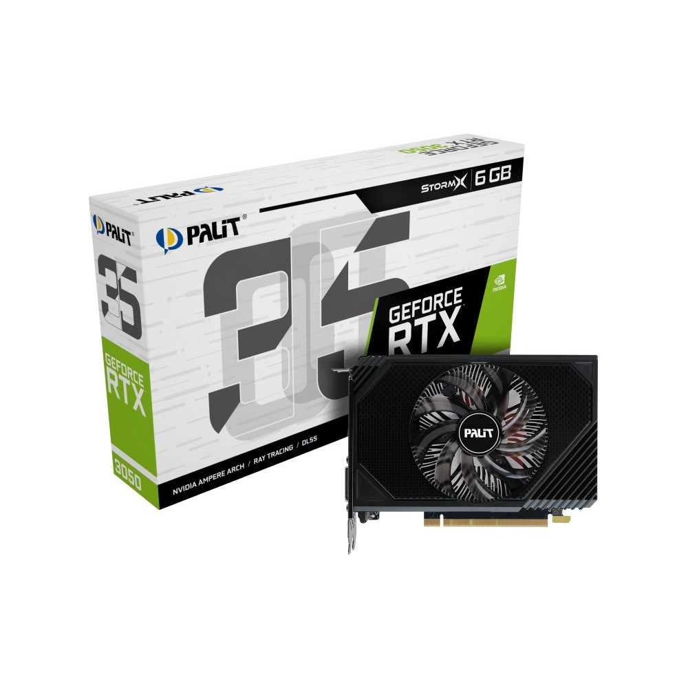 Видеокарта Palit nVidia GeForce RTX 3050 STORMX 6GB V1, Черный, GeForce RTX 3050 STORMX
Видеокарта Palit nVidia GeForce RTX 3050 STORMX 6GB V1, Черный, GeForce RTX 3050 STORMX