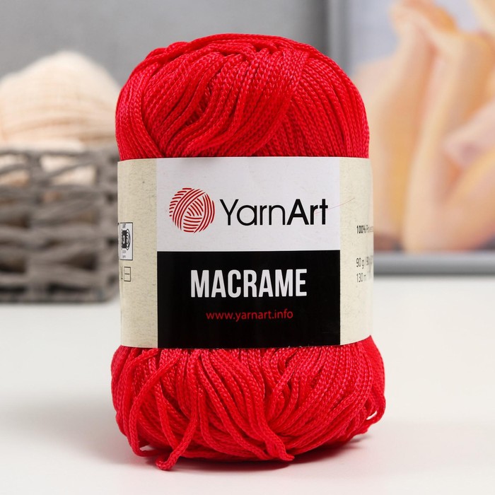 Пряжа "Macrame Макраме" 100% полиэстер 130м/90гр (163 красный), Пряжа "Macrame Макраме"
Пряжа "Macrame Макраме" 100% полиэстер 130м/90гр (163 красный), Пряжа "Macrame Макраме"