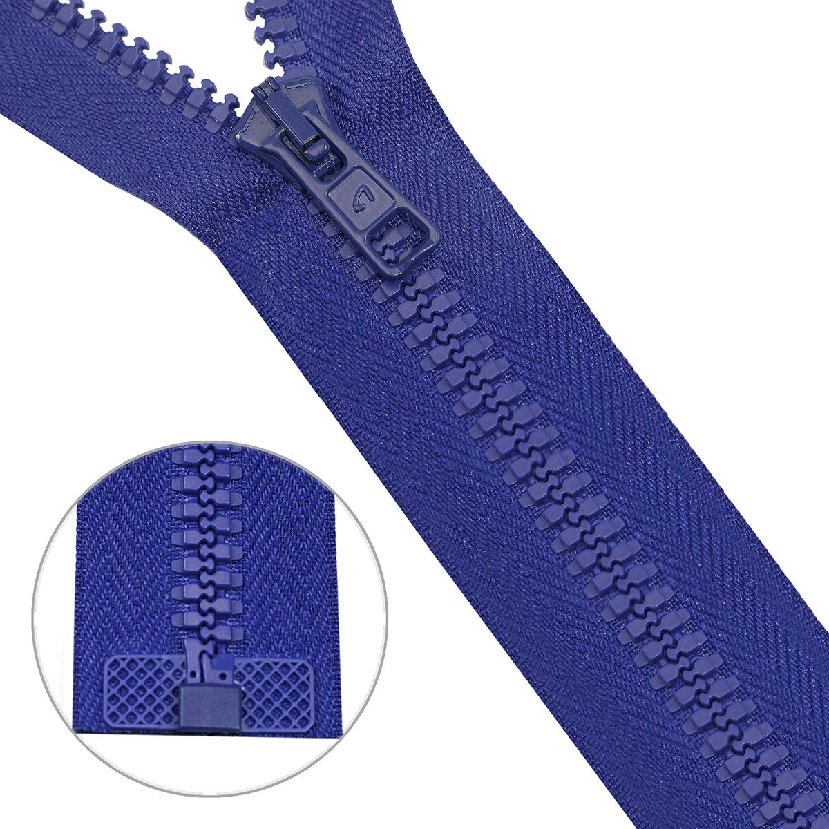 фото Молния трактор arta-f, тип 10 (6 мм) 1 замок, 80 см (088 ярко-синий), 5 шт