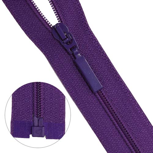 фото Молния витая arta-f, тип 6, 1 замок, 40 см (865 ярко-фиолетовый), 5 шт