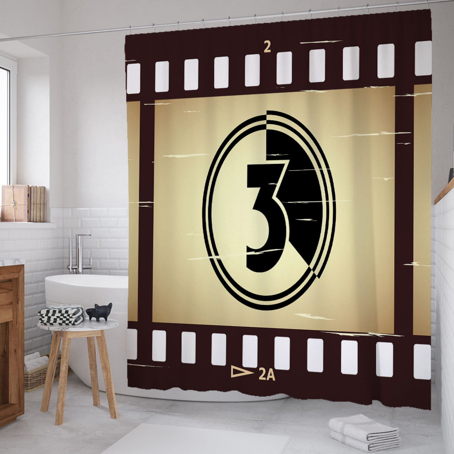 Штора для ванной JoyArty "Кинопленка ретро" из сатена, 180х200 см с крючками, Черный, Кинопленка ретро 
Штора для ванной JoyArty "Кинопленка ретро" из сатена, 180х200 см с крючками, Черный, Кинопленка ретро