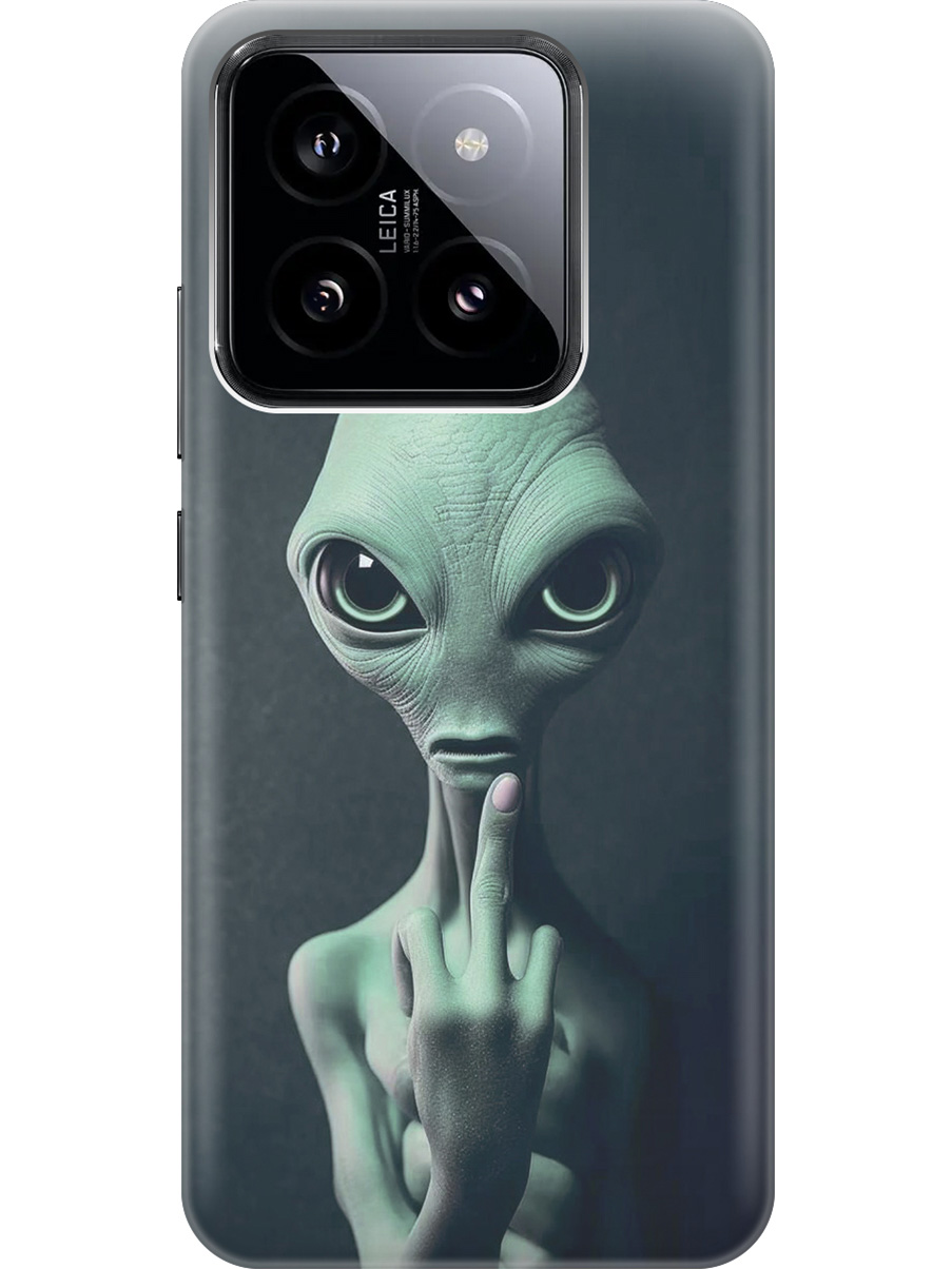 Силиконовый чехол на Xiaomi 14 с рисунком "Инопланетный фак", Зеленый;синий;черный, 20012083 
Силиконовый чехол на Xiaomi 14 с рисунком "Инопланетный фак", Зеленый;синий;черный, 20012083
