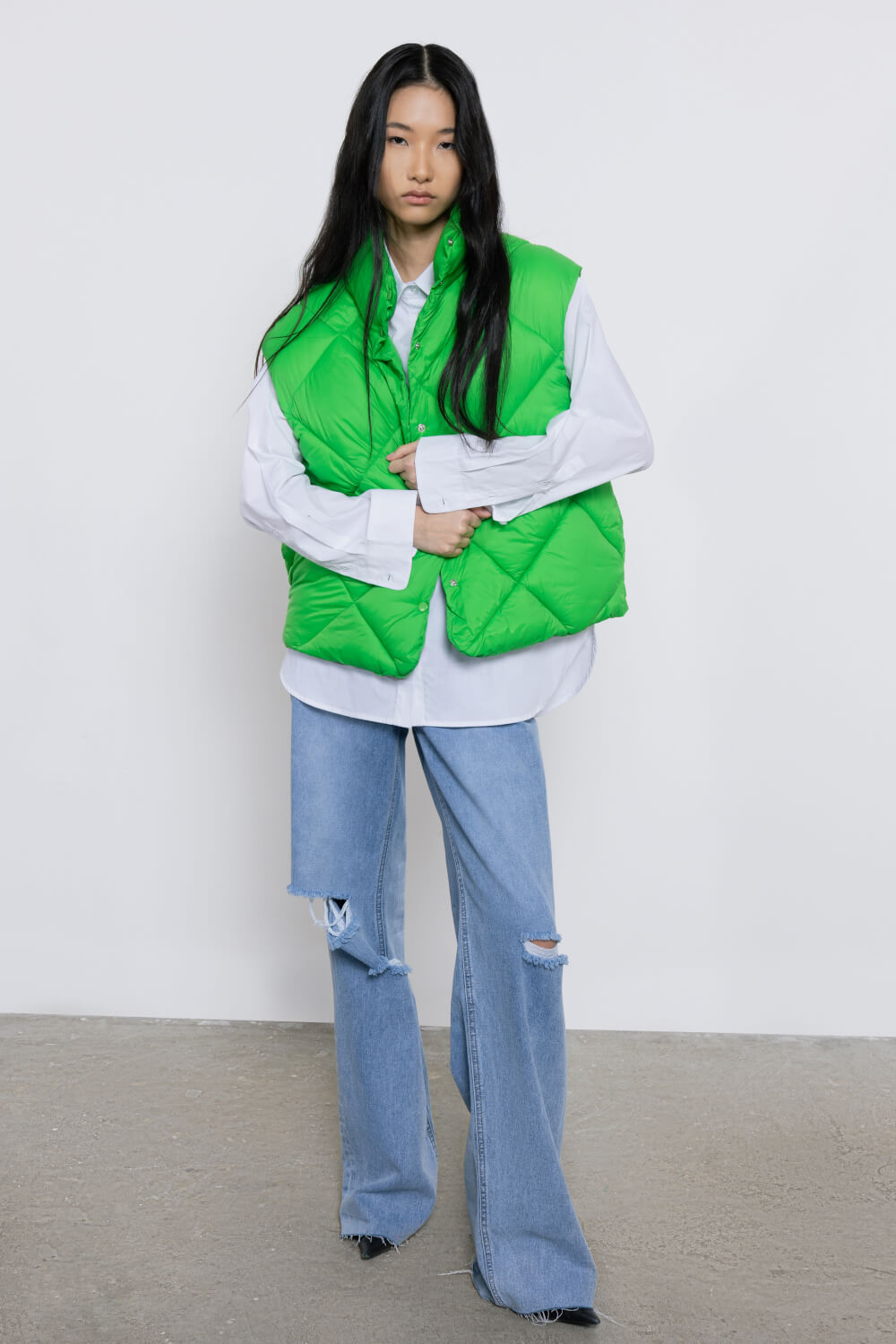 фото Утепленный жилет женский incity 1.1.1.23.01.13.01091 зеленый s