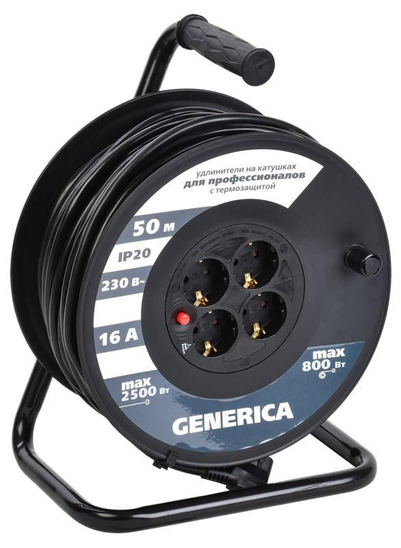 Удлинитель на катушке 4х50м 16А IP20 УК50 2P+PE 3х1.5 термозащита GENERICA WKP20-16-04-50-
Удлинитель на катушке 4х50м 16А IP20 УК50 2P+PE 3х1.5 термозащита GENERICA WKP20-16-04-50-