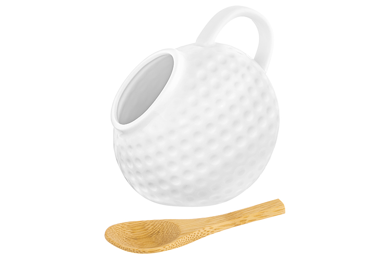 фото Банка для соли 180 мл 10х10х10,5 см elan gallery сфера с деревянной ложкой