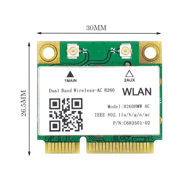 Приемник Wi-Fi NoBrand Mini PCI-e 802.11a; 802.11b; 802.11g; 802.11n; 802.11ac, Зеленый;белый
Приемник Wi-Fi NoBrand Mini PCI-e 802.11a; 802.11b; 802.11g; 802.11n; 802.11ac, Зеленый;белый