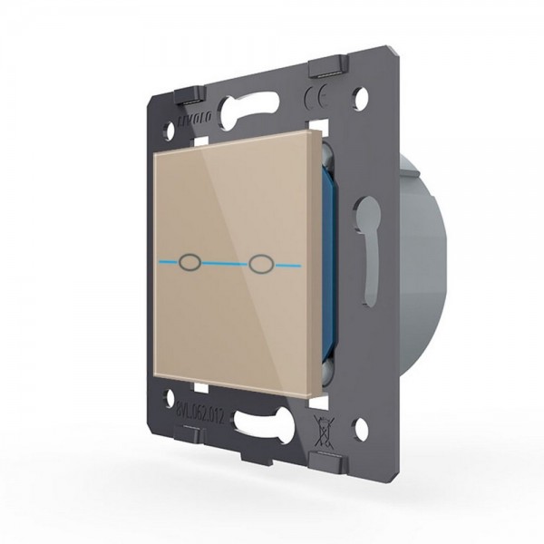 Двухклавишный сенсорный выкл. Livolo Quadro, цвет золотой (мех.) VL-Q7-02-13 Ливолотач, Двухклавишный сенсорный выключатель Livolo Quadro, цвет золотой (механизм)
Двухклавишный сенсорный выкл. Livolo Quadro, цвет золотой (мех.) VL-Q7-02-13 Ливолотач, Двухклавишный сенсорный выключатель Livolo Quadro, цвет золотой (механизм)
