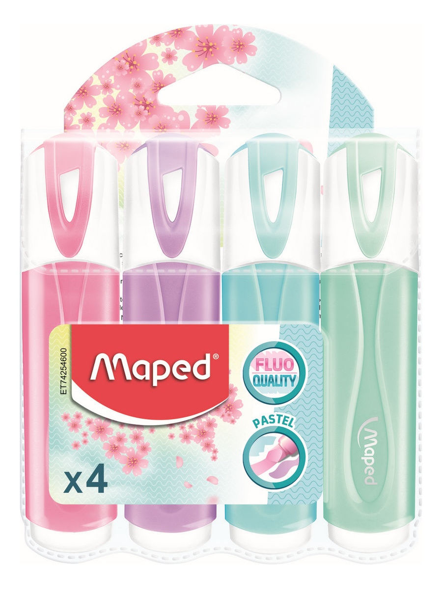 Текстовыделитель MAPED Fluo Quality Pastel, 4 пастельных цвета 742546/мятный, Fluo
Текстовыделитель MAPED Fluo Quality Pastel, 4 пастельных цвета 742546/мятный, Fluo
