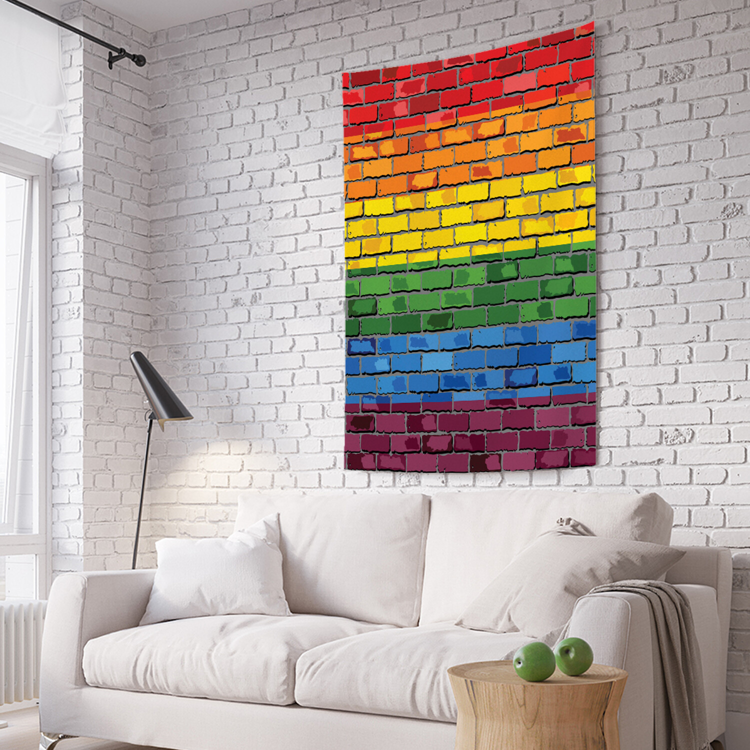 Вертикальное фотопанно на стену JoyArty Радужная кирпичная стена 150x200 см, Радужная кирпичная стена
Вертикальное фотопанно на стену JoyArty Радужная кирпичная стена 150x200 см, Радужная кирпичная стена